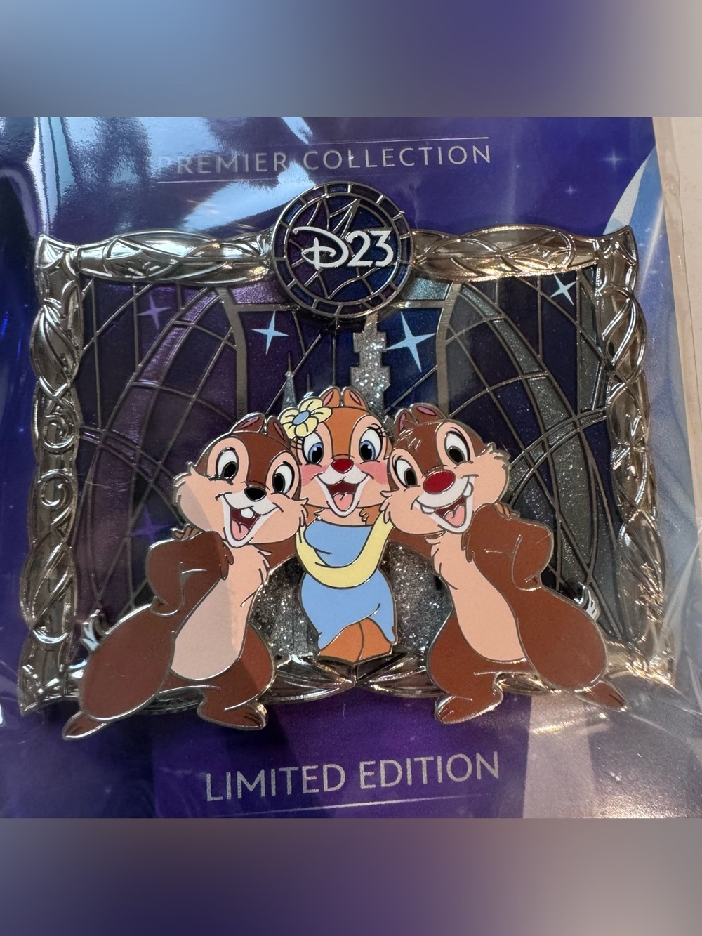 D23 THE ULTIMATE DISNEY FAN EVENT PREMIER COLLECTION PIN CHIP DALE CLARICE LE